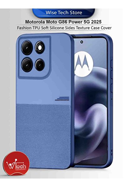 Wtech غطاء حماية ناعم من السيليكون TPU بتصميم عصري لهاتف موتورولا موتو G86 با...
