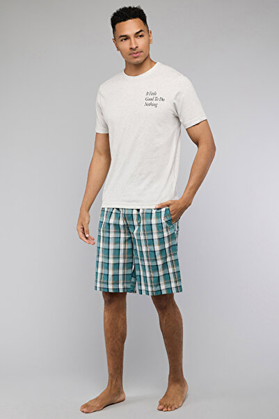 R&B Plaid Shorts Pyjama Set