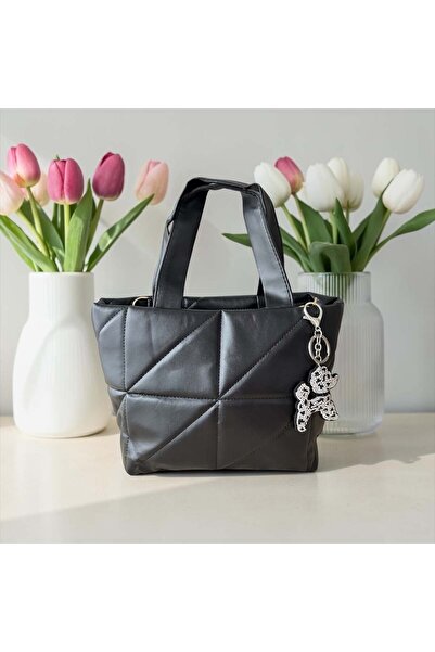 Kumru Studio Mila Quilted Black Mini Women's Bag - with Charms