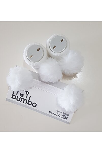 Baby by Bumbo مجموعة هدايا من 2 جوارب بشريط شعر من بونبون