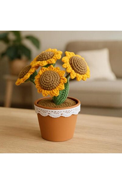 Generic Crochet Sunflower Vase
