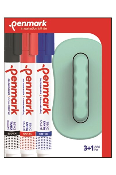 Mikro Penmark Whiteboard Marker and Eraser Set 3 Colors