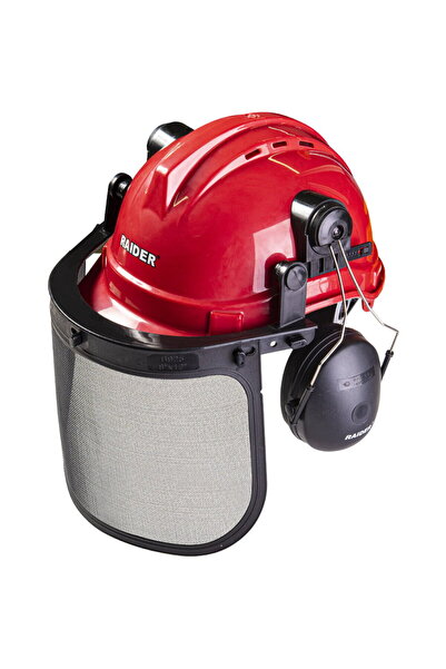 Raider Casca de protectie, viziera cu plasa si protectie urechi RD