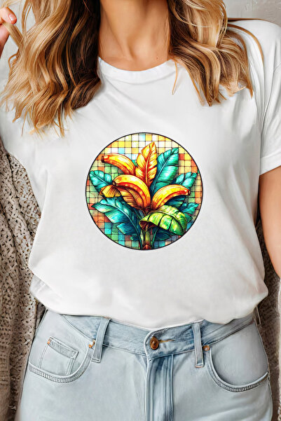 Sarah's Boutique Women's T-shirt – 100% cotton – Stained Banana