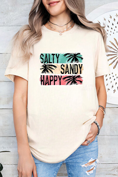 Sarah's Boutique Women's T-shirt – 100% cotton – Salty Sandy