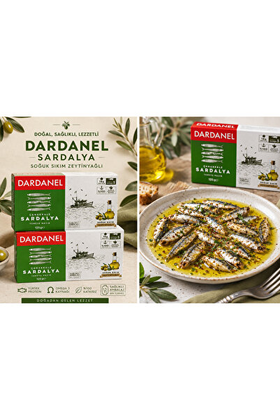 Dardanel 2 ADET X 125 GRAM Zeytinyağlı Çanakkale Sardalya