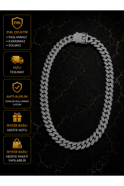 PURE BERRY Chobain Zircon Stone Vip Necklace