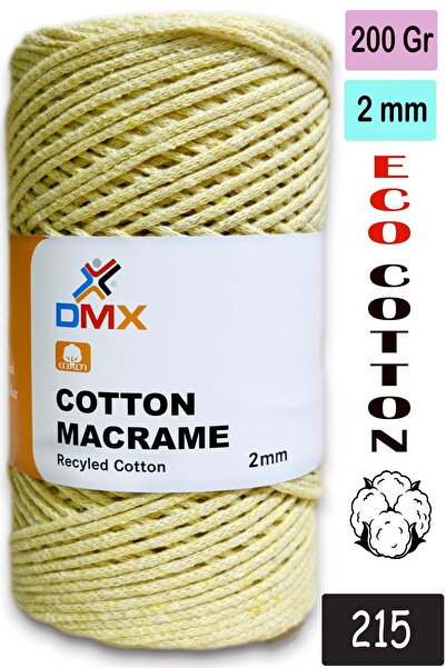 Diva İplik Dmx 2 Mm-Premium Cotton Cotton Macrame Rope-Cotton Chain Macrame B...
