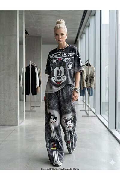 DENİKK Trend Special Stone Print Embroidered Tracksuit Set3