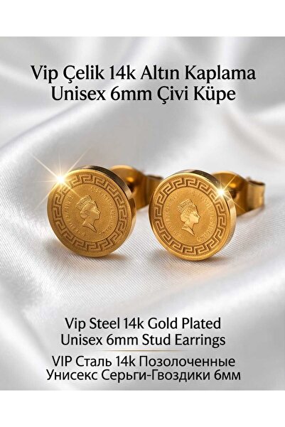 Öte Beri Vip Çelik 14k Altın Kaplama Paslanmaz Kararmaz Alerji Yapmaz Zirkon ...