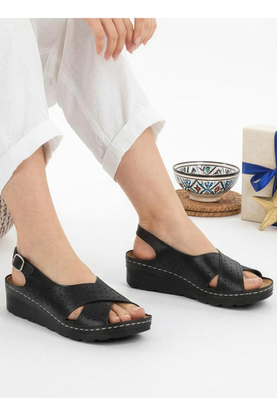 Altın Pabuç Kadın Anne Sandalet Terlik Ortopedik Yumuşak Topuk Dikeni Önleyic...