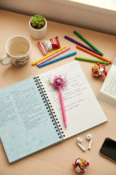 Miniso قلم حبر جاف مرخص من ديزني ليلو آند ستيتش مع شكل ملاك وآذان متأرجحة