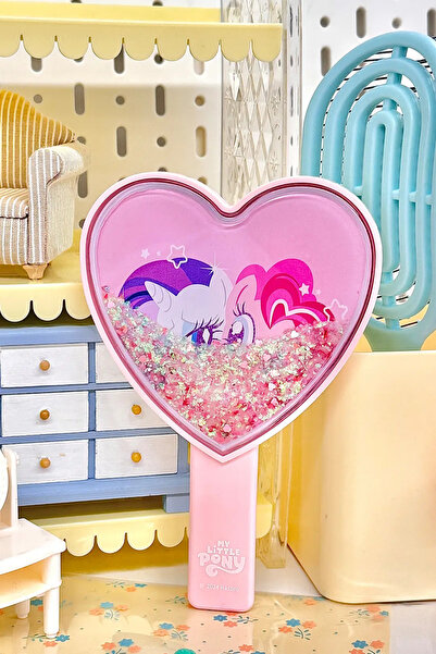 Miniso My Little Pony Lisanslı Kalp Şekilli Simli El Aynası