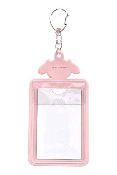 SANRIO My Melody Photocard Holder Keychain Pink – Kawaii Photo Card Case with Clip Hook, Fits 5.4 x 8.6 cm – Made in Japan