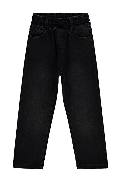 Civil Boys Beli Lastikli Jogger 6-9 Yaş Pantolon Kot - Siyah 6-7 Yaş