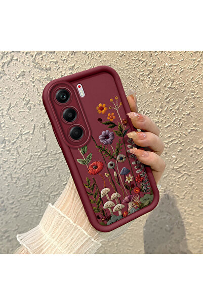SLIMFELT Tecno Camon 40 Uyumlu Yüksek Kaliteli Çiçek Desenli, Düşmeye Dayanık...