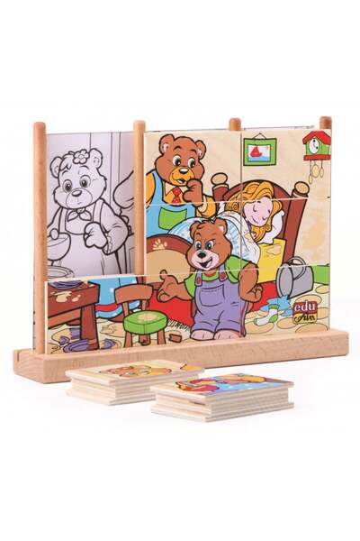Puzzle بزل حكاية الاطفال - الدببة الثلاثة 9 قطع