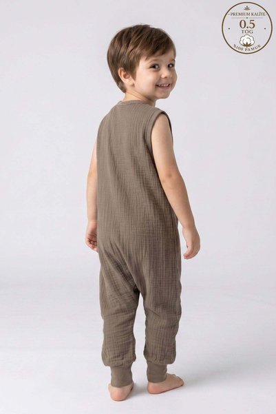 Cantoy Muslin Boys' Sleeping Bag 0.5 Tog - 100% Cotton Breathable Fabric 3-11 Years