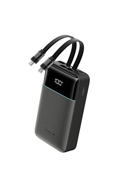 Cuktech بنك طاقة CP24، سعة 20000 مللي أمبير 40 واط، مع كابلات USB-C و MFi Lig...