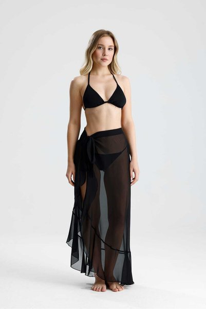 ZNG FASHİON Chiffon Waist-Tied Long Skirt Pareo
