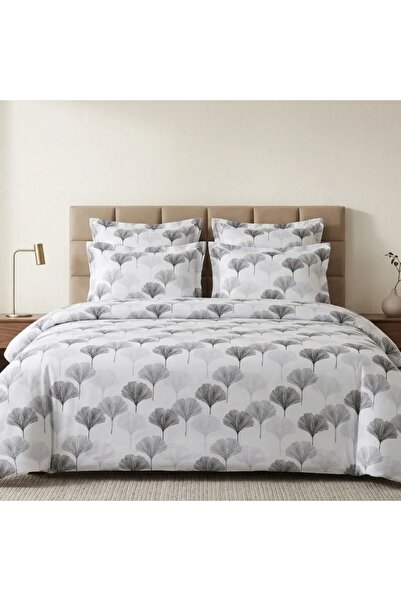 Pucioasa %100 cotton cotton satin double Duvet Cover Set , 4 pieces, Ginkgo l...