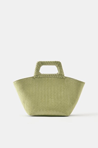 Pull & Bear Mini örgü sepet çanta