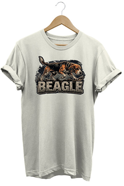 WİDİ Unisex Beagle Printed T-Shirt - Hunter Dogs Series Crew Neck Cotton T-Shirt
