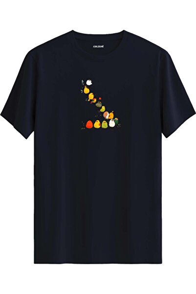 Colermi Colorful Bird Printed T-Shirt