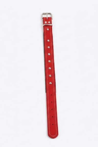 WOWMOMKIDS Leather Leash Red 65 cm