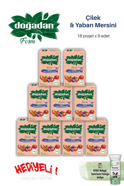 Doğadan 9 Packs of Form Strawberry & Blueberry 18 Sachets and Rosie
