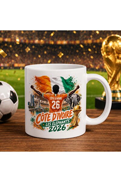 Bk Gift كأس أبيض بتصميم كأس العالم 2026 بتصميم مشجعي خط الاستواء