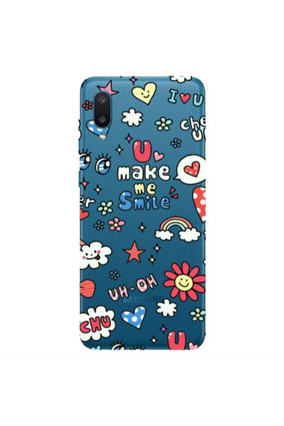 Other Samsung A02 Rainbow flowers Transparent Silicone TPU Θήκη