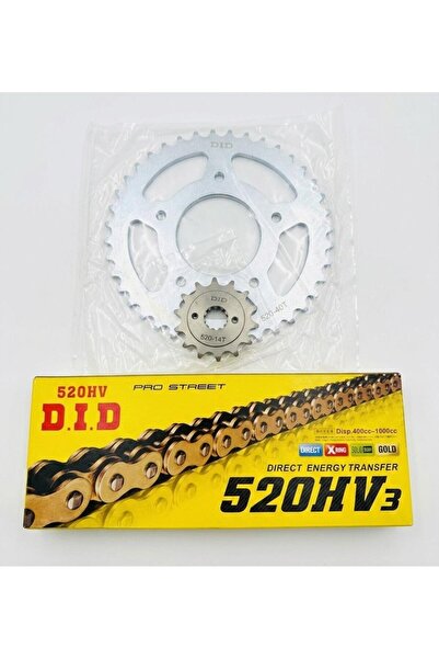 Genel Markalar CF MOTO SR250 - NK250 ZİNCİR DİŞLİ SETİ ÖN 14T-ARKA 40T- DID G...