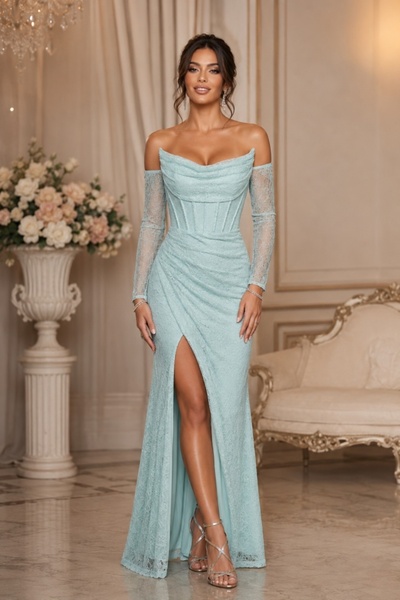 FashionForYou Turquoise Wedding Dress with Best Prices