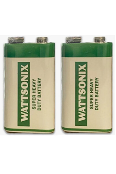 WATTSONIX 9 Volt Manganez Yassı Pil 2 ADET