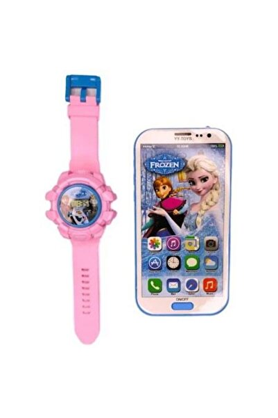 Frozen Set ceas cu proiector, electronic, ecran LCD, curea din silicon și tel...
