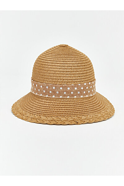LC Waikiki Sparkling Choices Bow Detailed Girls' Straw Hat from Shining Store