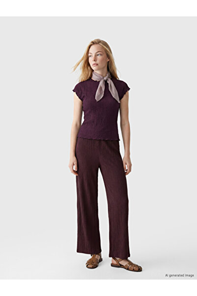 LC Waikiki Esvab • Modern & Distinctive Women's Textured Pants with Waist Cord