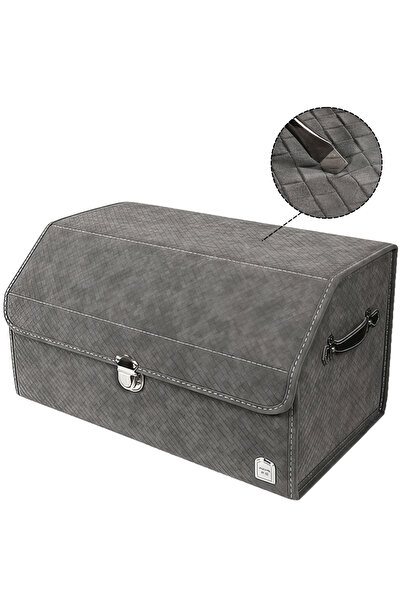 Casamoni Organizator portbagaj auto din piele alcantara intoarsa, rezistent l...