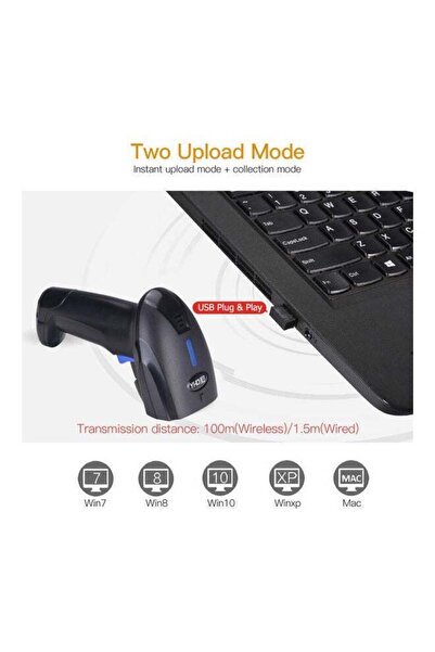 Aibecy Wireless Barcode Scanner Black