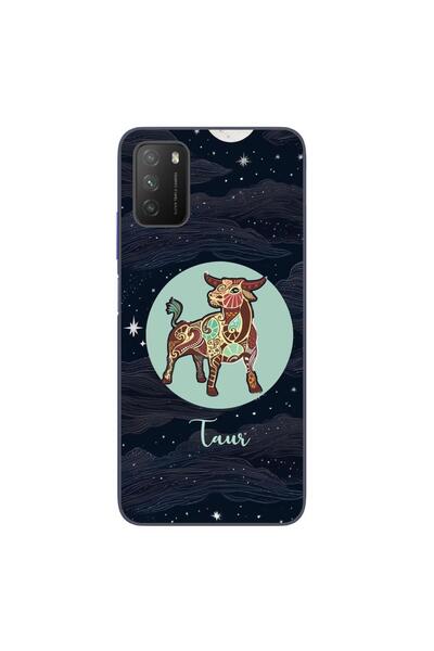 OEM Case compatible with Xiaomi Poco M3 Silicone Gel Tpu Taurus Horoscope Pat...