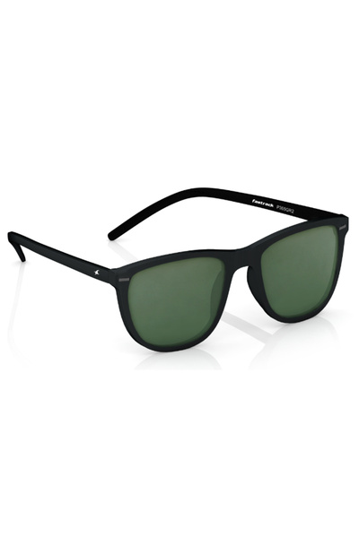 FASTRACK UV Protection Sunglasses Black Frame Green Mirror Lens 53mm - P365GR2V