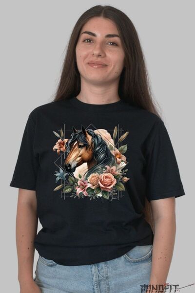 GILDAN Tricou Cu Cal Floral