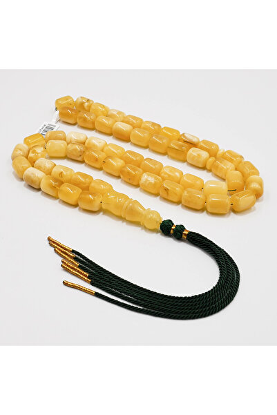 genernic Kaliningrad Amber Rosary 53 Beads,79g, Barrel Cut Prayer Beads, 11.5...