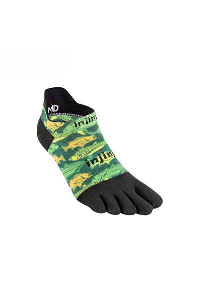 injinji SPECTRUM RUN LIGHTWEIGHT NO SHOW COOLMAX - أخضر - M