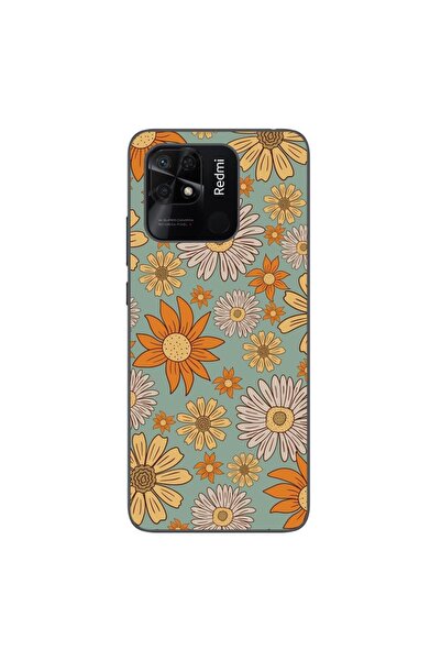 OEM Калъф, съвместим с Xiaomi Redmi 10C, силиконов гел TPU, десен Винтидж поляна