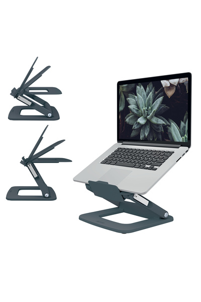 Leitz Ergonomic Adjustable Laptop Stand Charcoal Grey