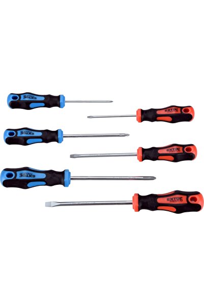 Extol Premium Screwdriver set, EXTOL PREMIUM, 8819256, CrV, 3x(-), 6 pcs.