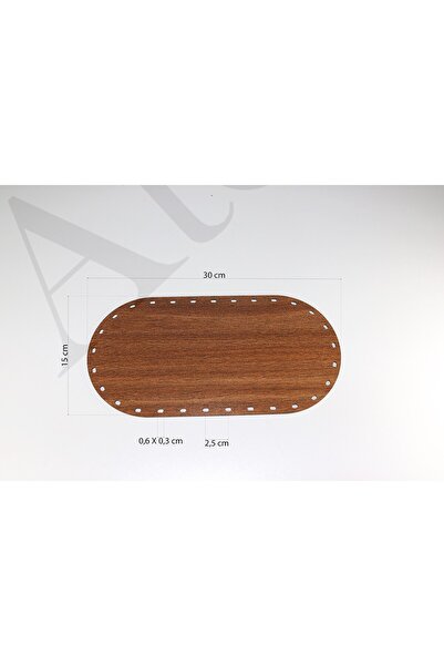 Db Atölye Rattan Örgü Plakası Oval 15X30 cm Ceviz renk - Bambu Sepet Altlığı ...