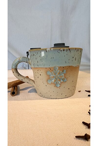 Bodem Ceramic El Yapımı Stoneware Kar Tanesi Kupa – Büyük Boy Seramik Kahve K...